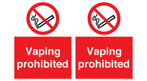 Vaping prohibited